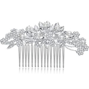 Rhinestone & Pearl Bridal Hair Accessory + Earings - BNIB